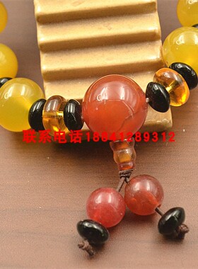 玛瑙玉髓苹果珠15mm手链