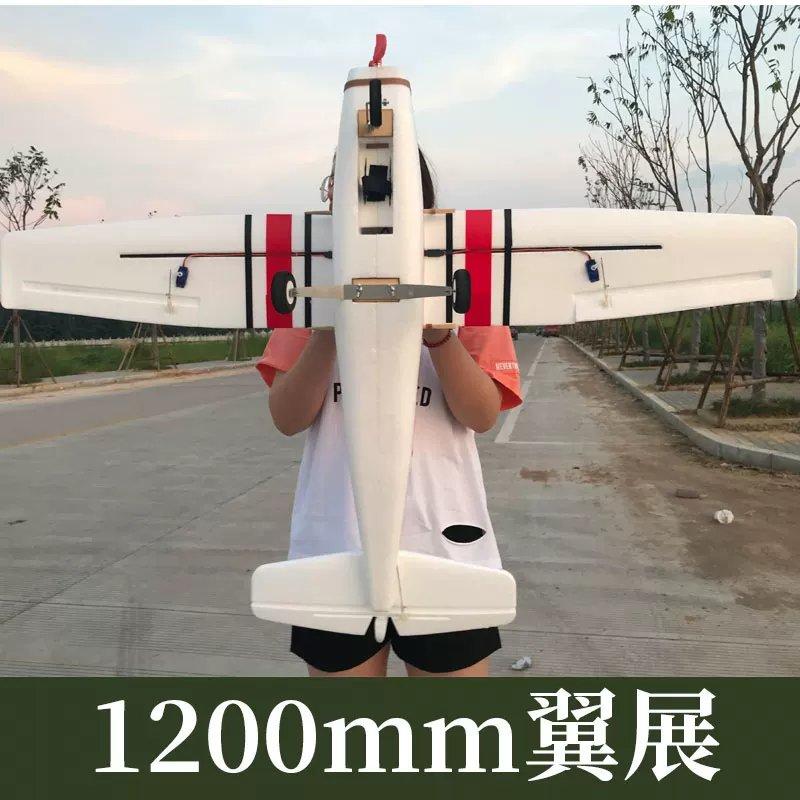 Airplane with fixed wing, constructor for adults, trainer, 1.2meter, remote control
