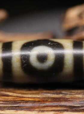 台珠老料三眼天珠手工款文玩配饰diy佛珠手串项链吊坠珠