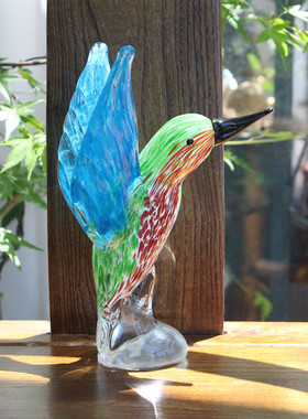 手工琉璃蜂鸟摆件创意柜子客厅置物架家居动物小鸟摆设装饰品造景