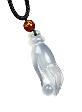 冰种掌上明珠佛手男女款玉吊坠