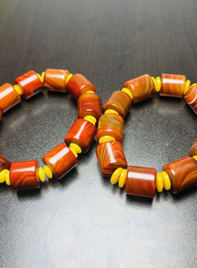 男女本命年战国红玛瑙手链