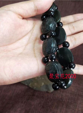 天然新疆和田玉富甲天下玉手串长寿龟壳男款手排福寿手链青玉龟壳