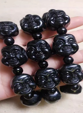 弥勒佛头手串佛头手链和田玉