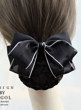 顶夹织带复古国风职业头花