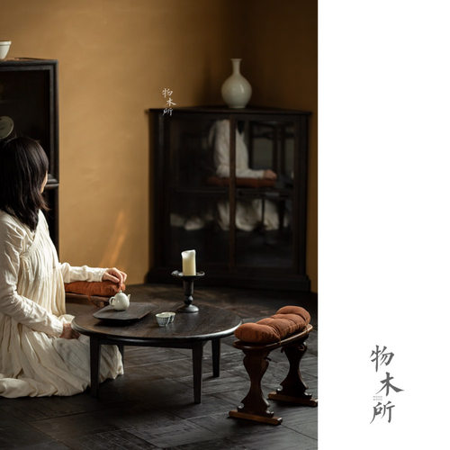 物木所 | 凭几 榻榻米倚靠 榫卯结构 大漆拭漆 - 图3
