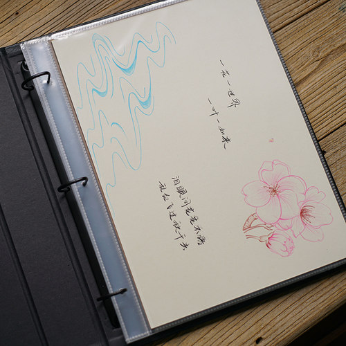 DIY相册插页保护袋 3孔A4收纳PP袋子 透明文件袋 防潮防霉 6丝 - 图2
