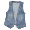 Denim vest vest for women short style with high-end and comfortable exterior