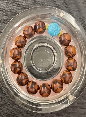 手串盒子圆形高端透明玻璃养珠盒