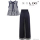 Summer counter ເສື້ອ doll plaid ແບບດຽວກັນກັບຊຸດຂາກວ້າງ