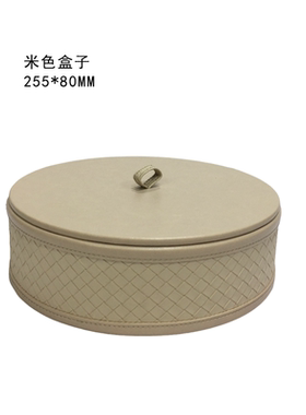 皮革现代轻奢样板房/房间收纳盒