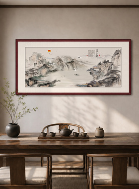 马到成功办公室招财实木框画