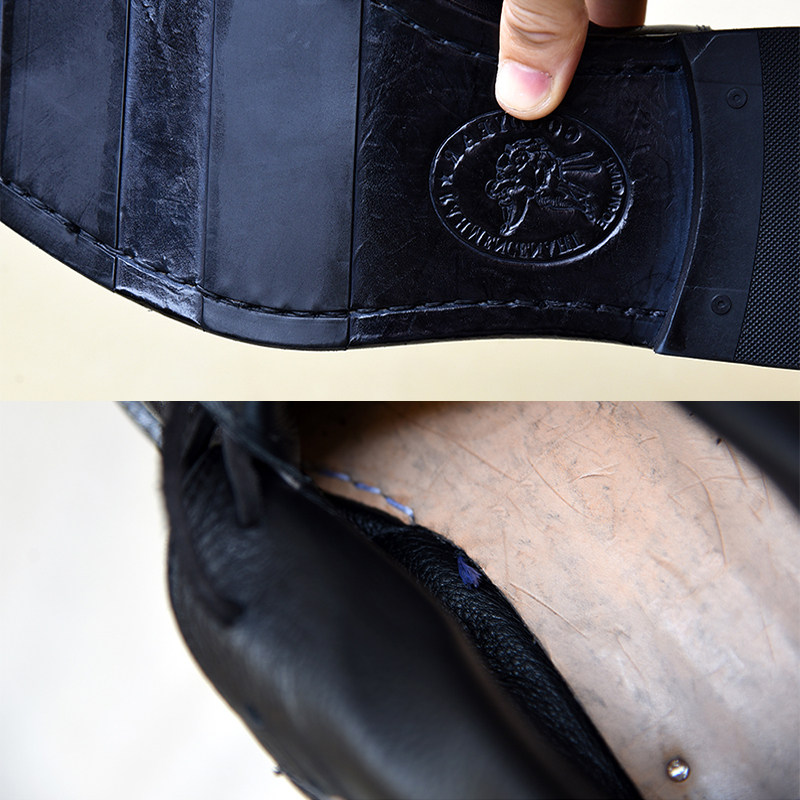 昱谷®vibe薄底小方头单鞋 颓废洗水固特异Derby 摩登中古小皮鞋,淘宝优惠券,粉丝福利购,淘宝优惠卷