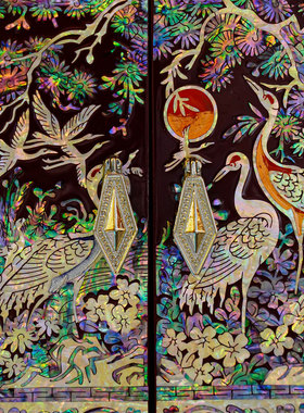 【本尼家】非遗好物螺钿漆器中式复古实木首饰柜项链耳环收纳柜