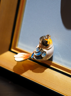 【本尼家】JN05珐琅彩平安喜乐立体装饰画客厅玄关电视柜家居摆件