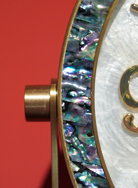 【本尼家】法式轻奢铜镶大理石客厅大号软白贝钟表座钟装饰摆件