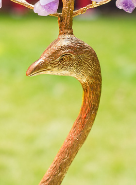 【本尼家】HY08现代轻奢装饰大型落地铜孔雀客厅楼梯玄关摆件