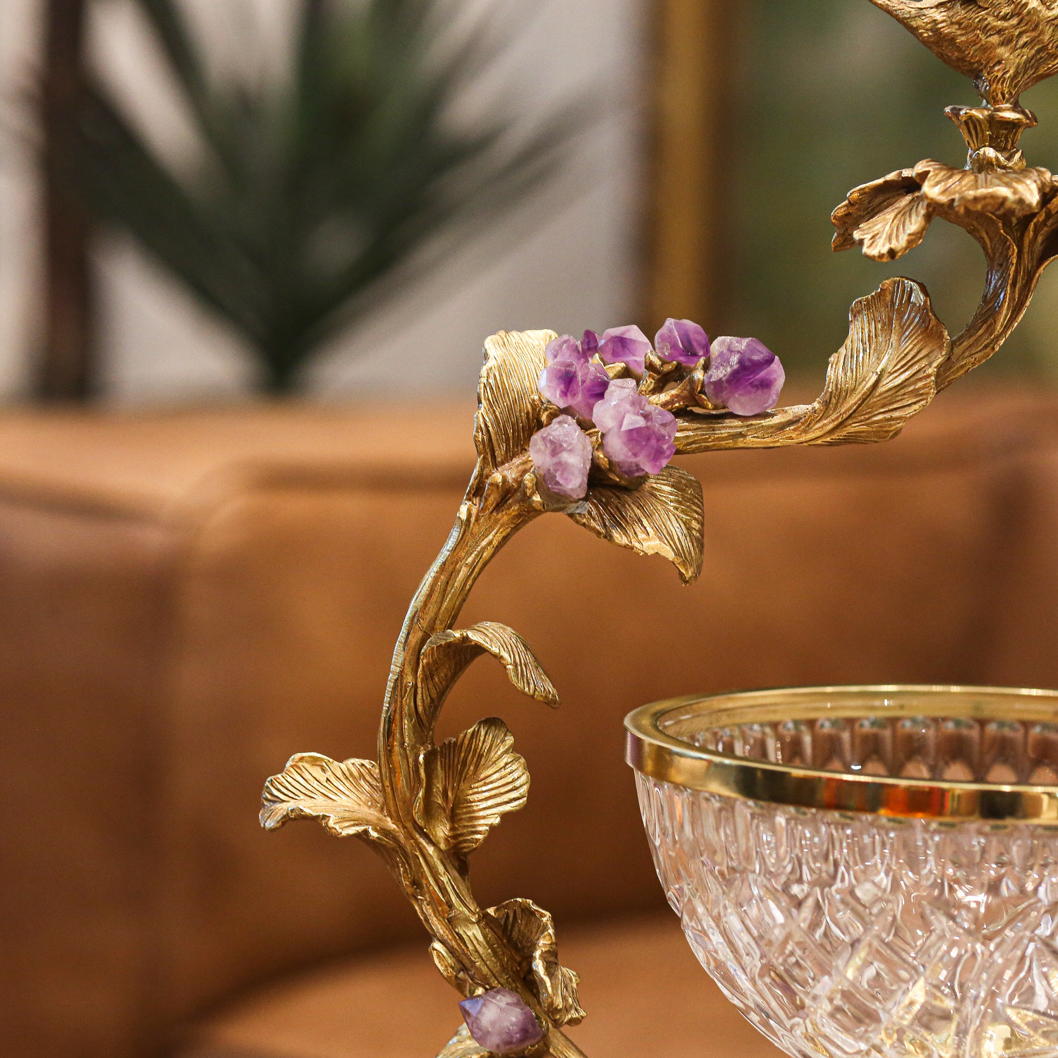 【本尼家】GY27黄铜水晶玻璃收纳罐摆件客厅水果盘装饰高级,淘宝优惠券,粉丝福利购,淘宝优惠卷