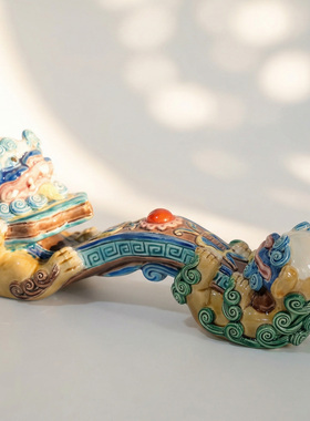 【本尼家】非遗手工彩釉交趾陶事事如意陶瓷家居桌面装饰玄关摆件