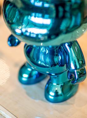 【本尼家】现代简约蓝色熊动物桌面摆件客厅儿童房玄关装饰品