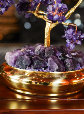 【本尼家】HY71现代轻奢装饰紫水晶树办公室造景桌面摆设玄关摆件