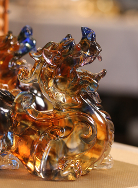 【本尼家】LL59非遗好物大号琉璃貔貅招财纳福开业礼物玄关摆件