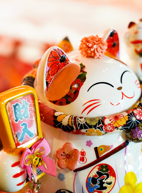 【本尼家】千客万来招财猫存钱罐开业店铺礼家居玄关摆件