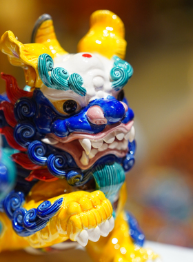 【本尼家】TT04非遗手工彩釉交趾陶貔貅一对客厅桌面玄关装饰摆件