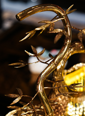 【本尼家】TD10法式复古水晶玻璃配铜台灯客厅主卧装饰摆件