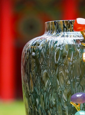 【本尼家】HY61现代轻奢装饰不规则纹路玻璃花瓶客厅饰品玄关摆件