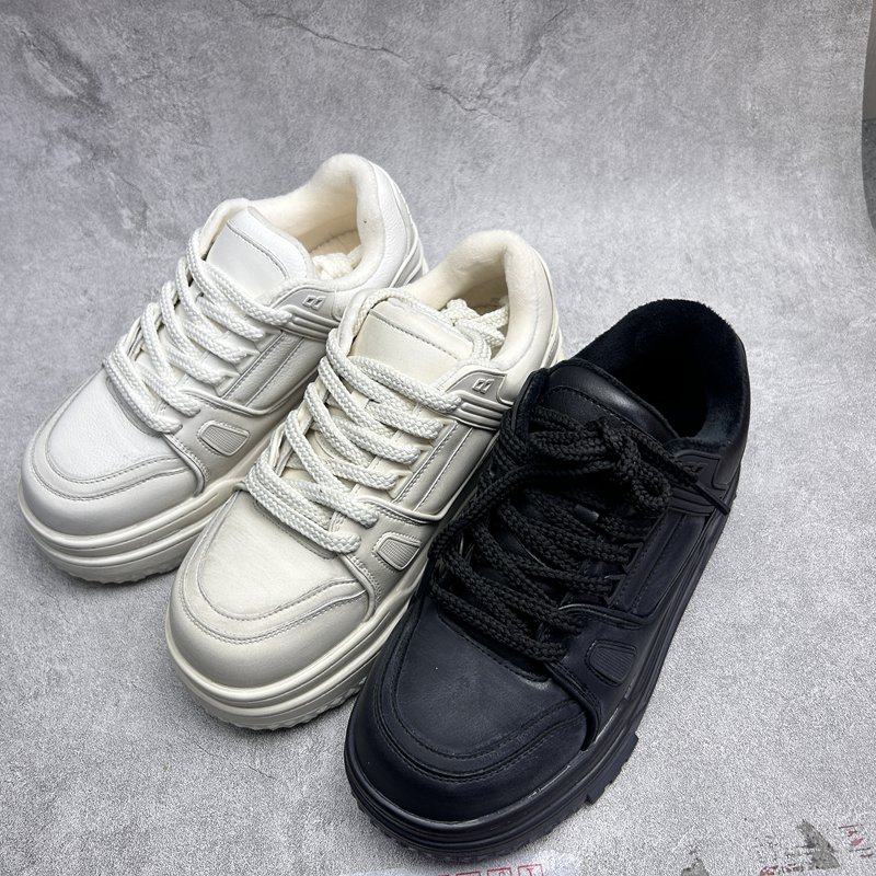 2025断码秋季真皮新款女鞋厚底休闲深口时尚牛皮加绒女棉鞋,淘宝优惠券,粉丝福利购,淘宝优惠卷