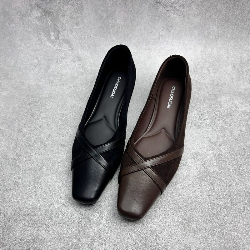 2026春季新款女鞋超纤低跟休闲深口套脚舒适百搭软底透气女单鞋,淘宝优惠券,粉丝福利购,淘宝优惠卷