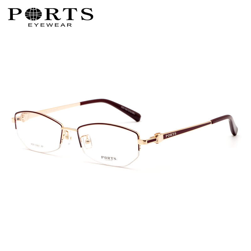新款PORTS宝姿半框近视眼镜框女款超轻眼镜架 配成品眼镜POF11901 - 图1