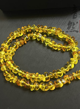 天然蜜蜡原石天然石鸡油黄蜜蜡随形糖豆琥珀金珀碎石diy散珠串珠