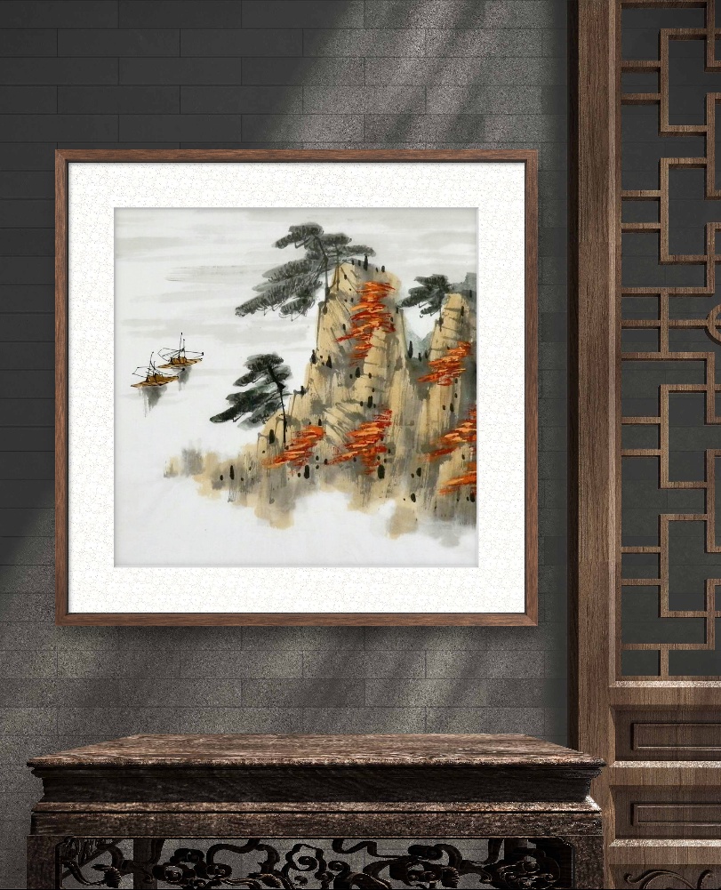 山水画小品堂口国画纯手绘字画书画中式客厅办公室装饰画 无款GG