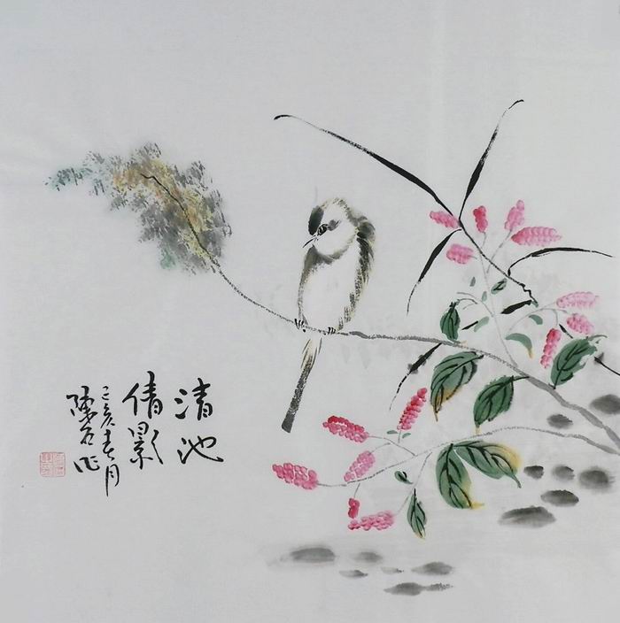 国画花鸟纯手绘字画装饰画陈石三尺斗方梅兰竹菊牡丹荷花白菜GG