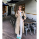 Halo Luu khaki trench coat for women's Spring and Autumn 2024 new Korean style high-end mid length coat