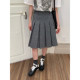 HaloLuu Wool Skirt ສອງສວມ Pleated