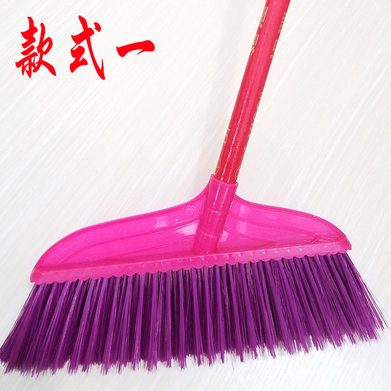 硬毛扫水塑料扫把帚木柄大扫把笤帚扫地加宽宽扫把工地家用单个_虎窝淘
