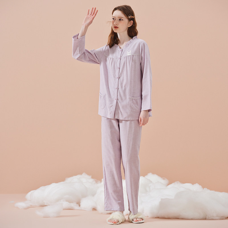 美标新款长袖纯棉套装女春秋卡通睡衣甜美公主风休闲全棉家居服冬,淘宝优惠券,粉丝福利购,淘宝优惠卷