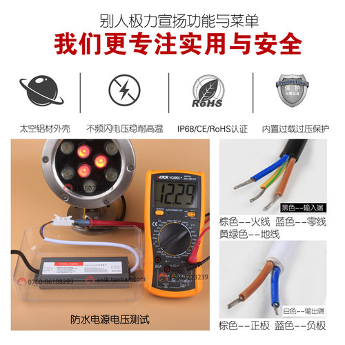 LED超薄防水电源变压器220V转DC12V24V36W60W80W100W200W350W400W - 图1