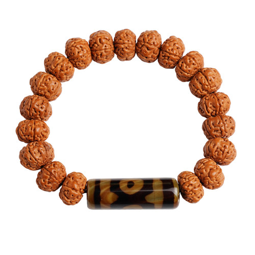 小金刚菩提子手串男女天珠配饰尼泊尔精品原籽双龙纹文玩情侣配饰 - 图3