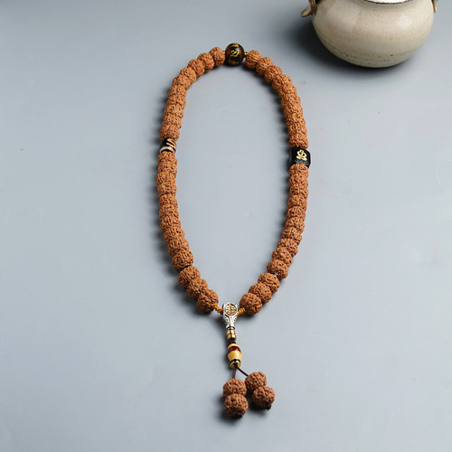 一代老树王小金刚菩提手串原皮原籽盘龙纹佛念珠文玩天珠配饰手持 - 图1