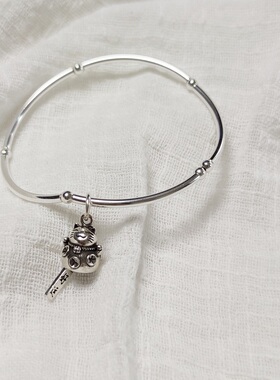 弹力绳手链925925纯银可爱