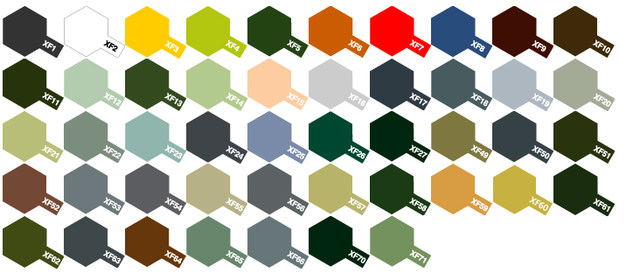 Tamiya enamel paint xf-1-xf-24 pigment model