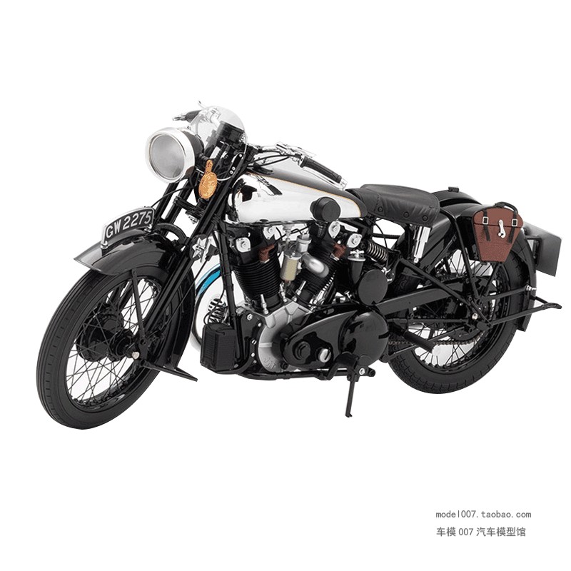 迷你切 1:6 1932 BROUGH SUPERIOR SS 100 T.E.布拉夫摩托车模型-图3