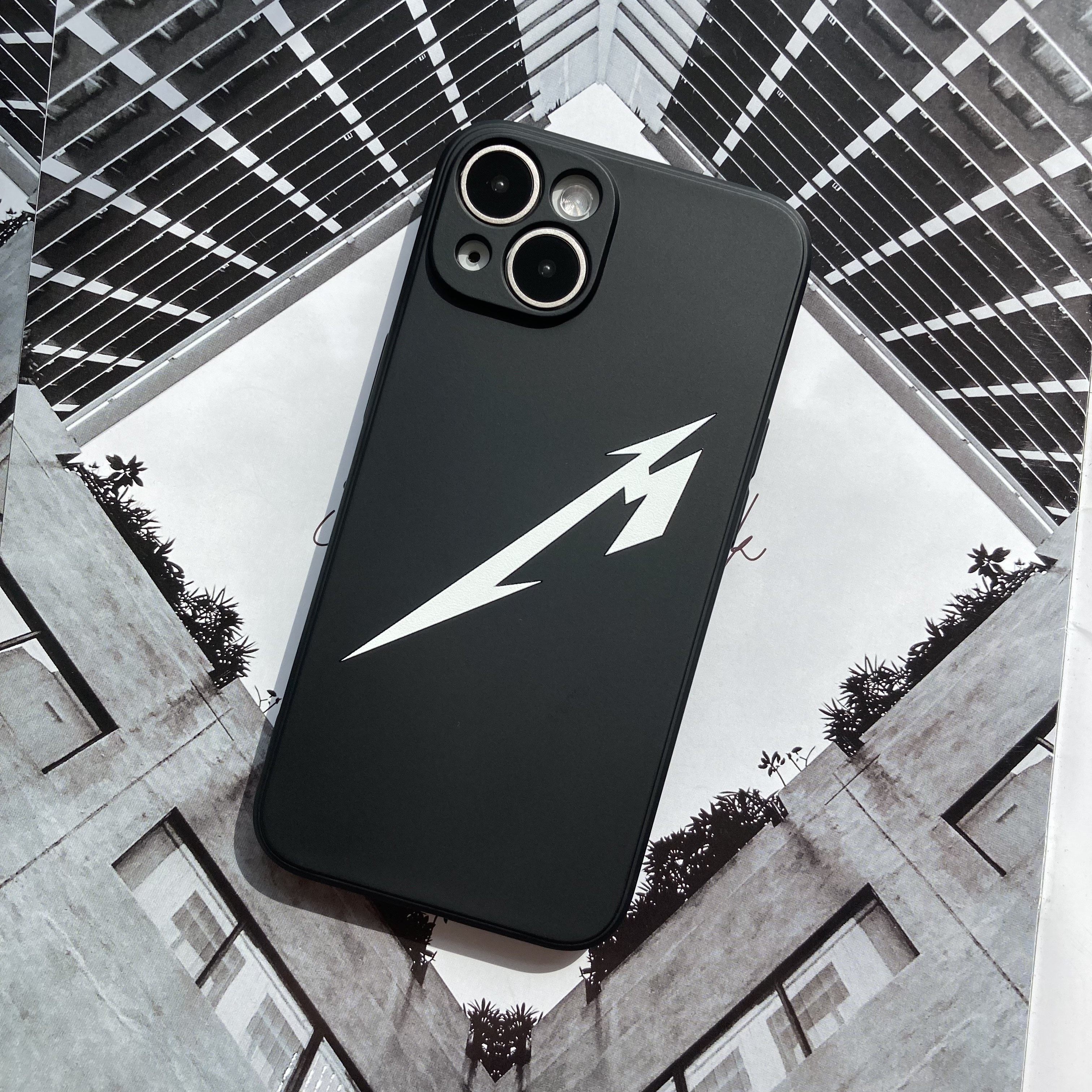 Metallica重金属摇滚乐队rock手机壳磨砂适用苹果15 iPhone14pro max华为p40米12oppo16vivo黑色液态硅胶软壳