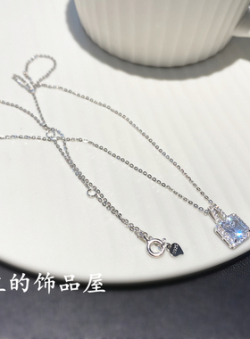 气质小众镶锆石925纯银项链古丽