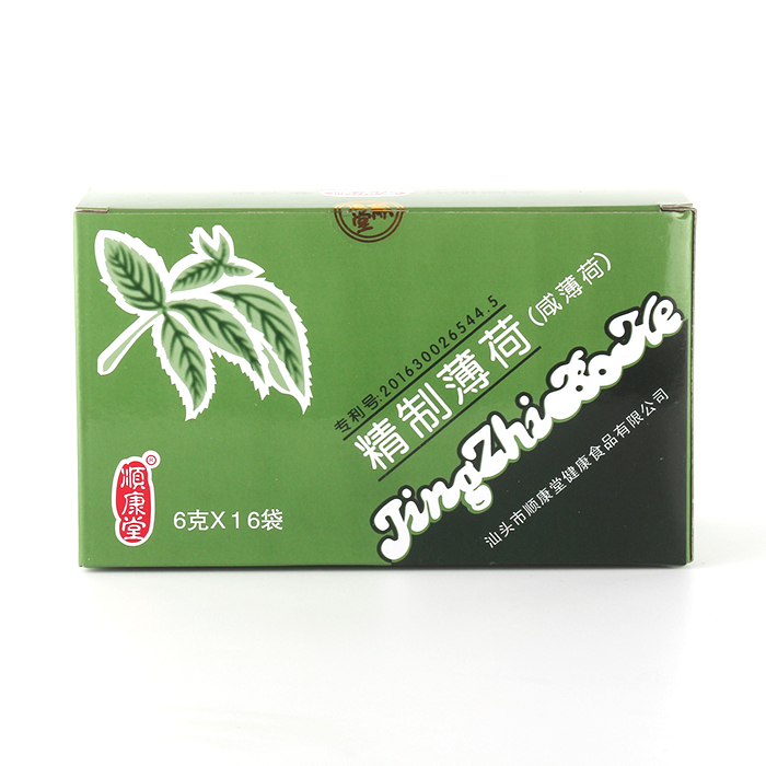 潮汕特产顺康堂精制咸薄荷茶新鲜薄荷叶薄荷水茶叶薄荷清凉润喉茶 - 图3