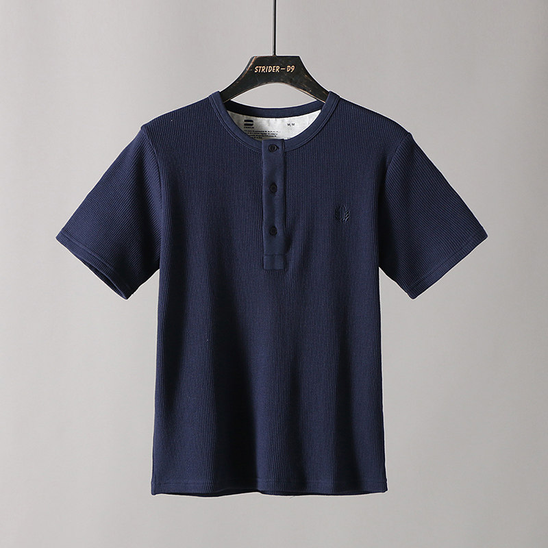 易网优选D9出品 德国军刀男式亨利领弹力蜂窝棉透气舒适时尚短袖,淘宝优惠券,粉丝福利购,淘宝优惠卷